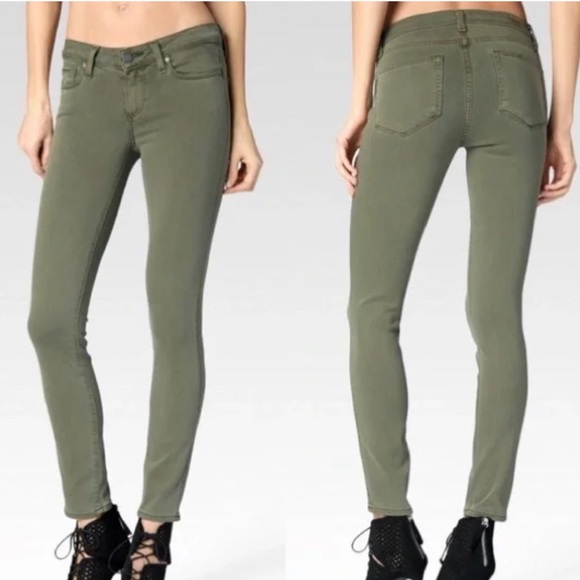 PAIGE Verdugo Ultra Skinny Ankle Jeans Sahara Green size 29 - Picture 1 of 10
